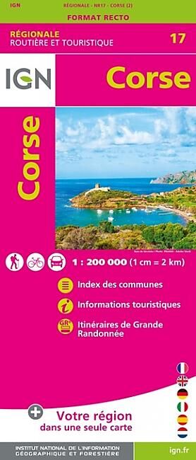 IGN - NR17 CORSE 1 250 000
