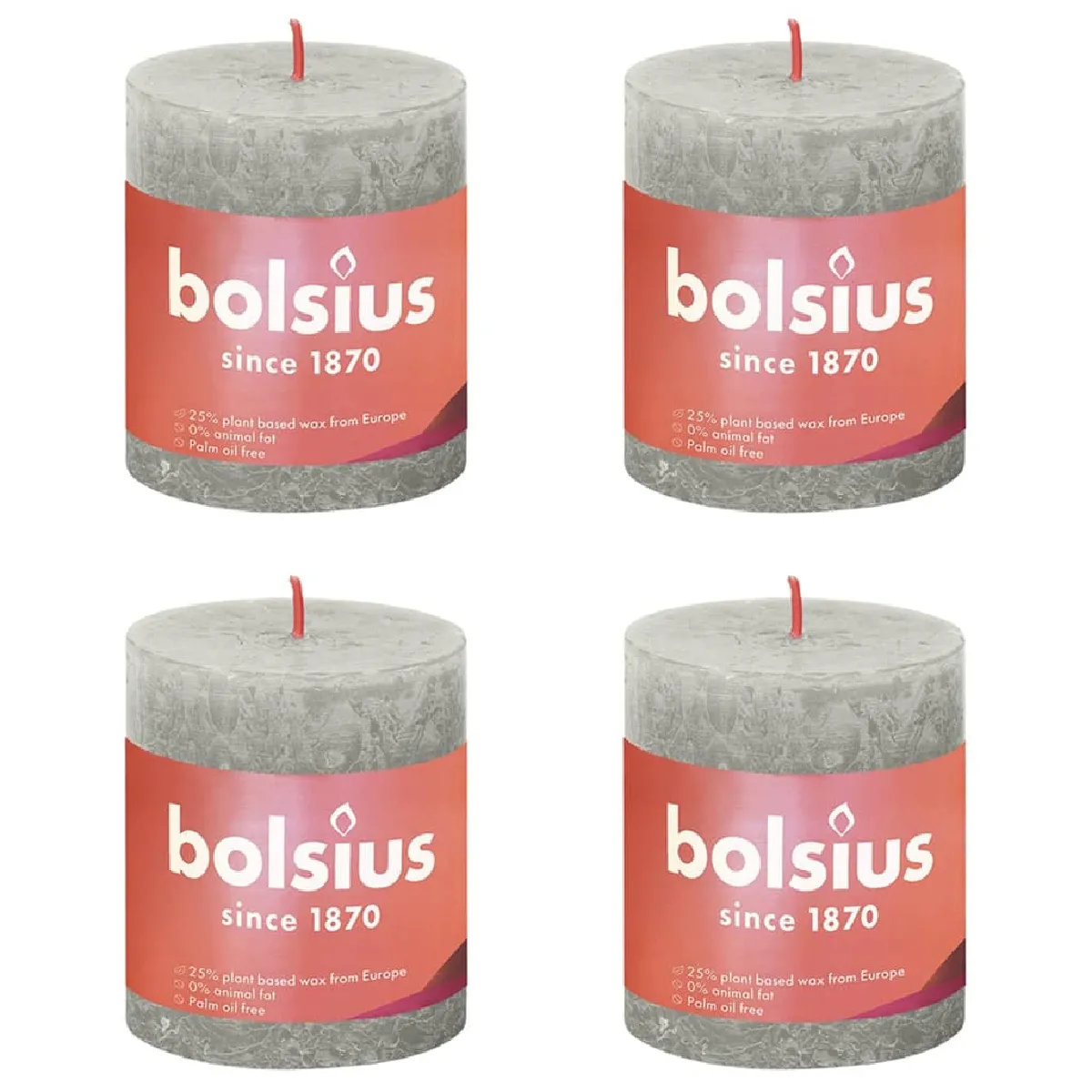 Bolsius Bougies Pilier Rustique Shine