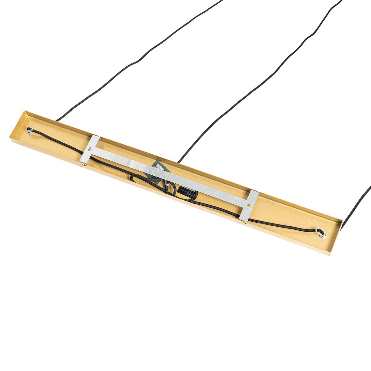 Art deco hanglamp goud met wit glas 3-lichts - Isabella