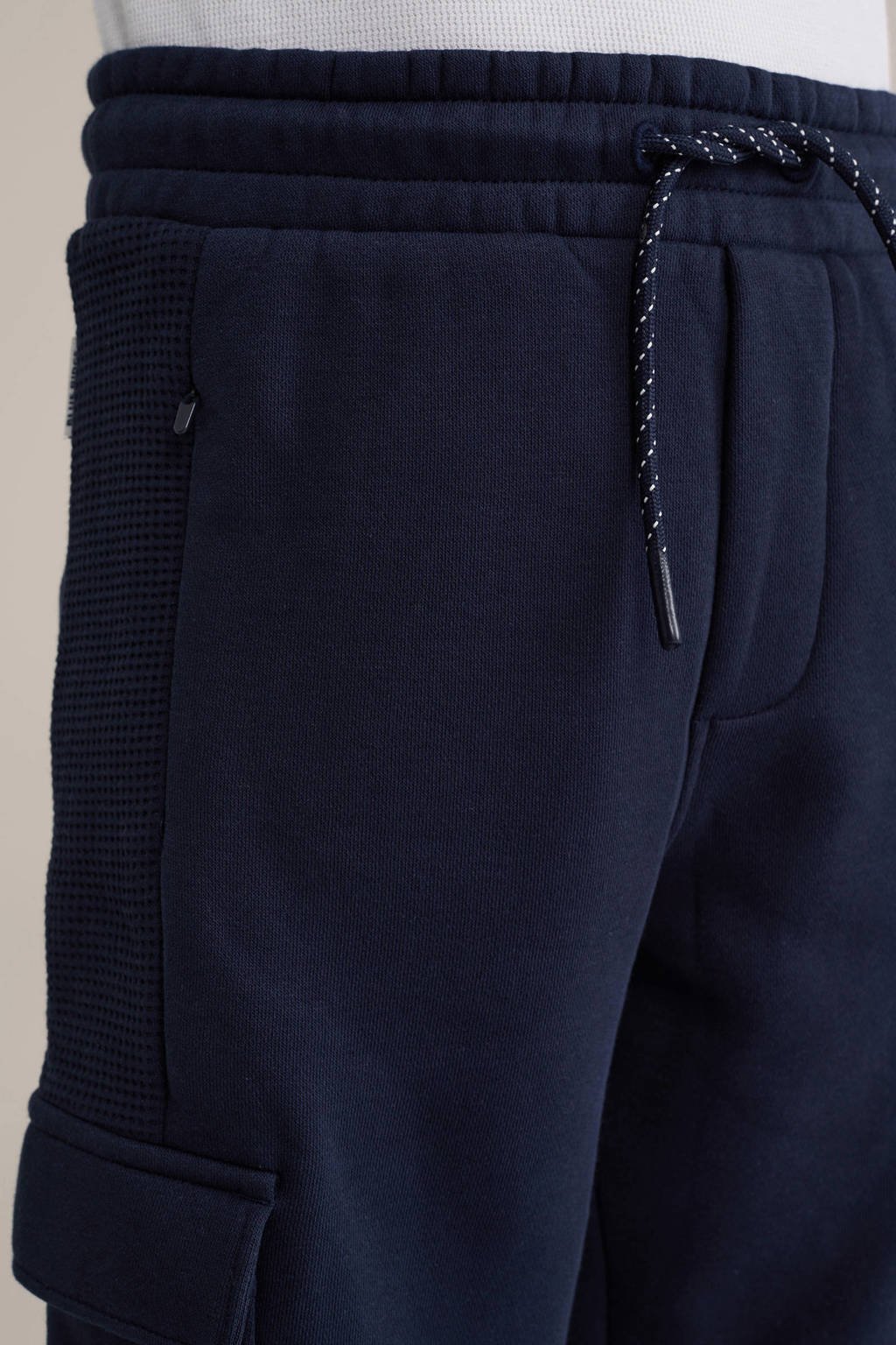WE Fashion Blue Ridge slim casual broek marine
