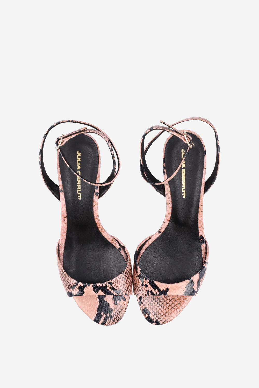 Pitone leather heeled sandals