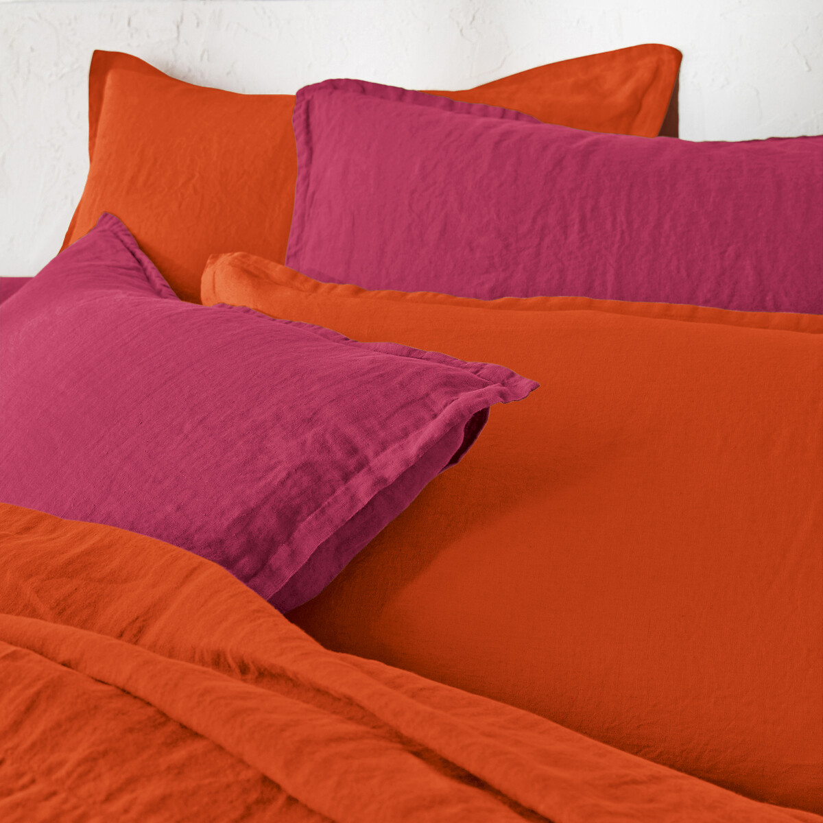 LA REDOUTE INTERIEURS<br>Lençol de linho lavado com elástico, dobra de 35 cm, Linot
