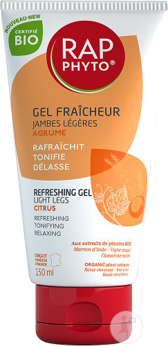 Rap Phyto Gel Fraîcheur Jambes Légères Parfum Agrumes Tube 150ml Nouvelle Formule