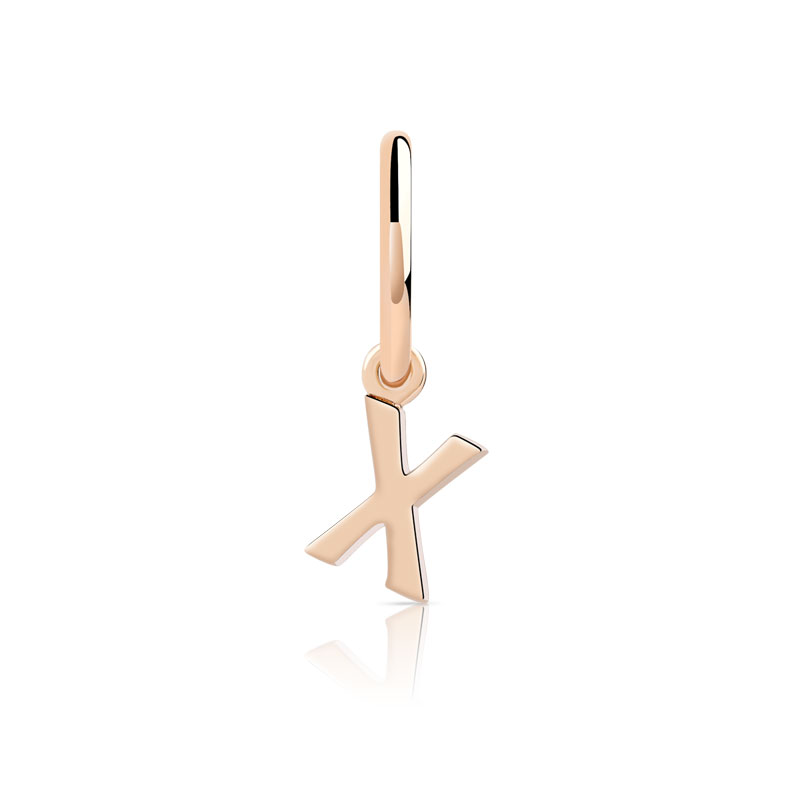 Charm's pour créoles plaqué or rose 