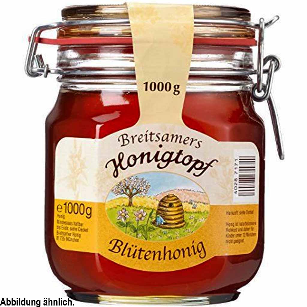 Breitsamers Honigtopf Blütenhonig 1000g MHD:30.9.26