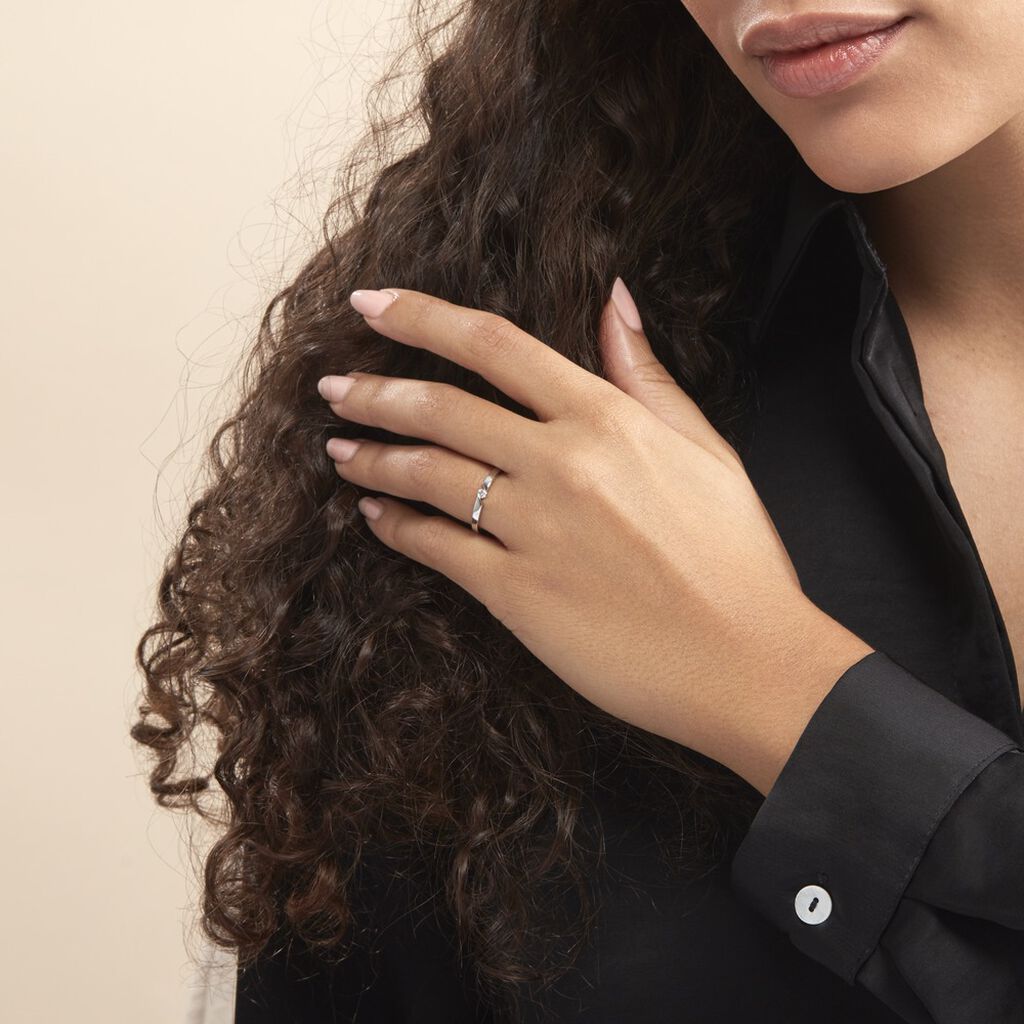 Bague Solitaire Anilie Or Blanc Diamant