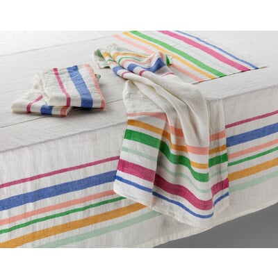 Tischdecke farbig gestreift, 150 × 200 cm