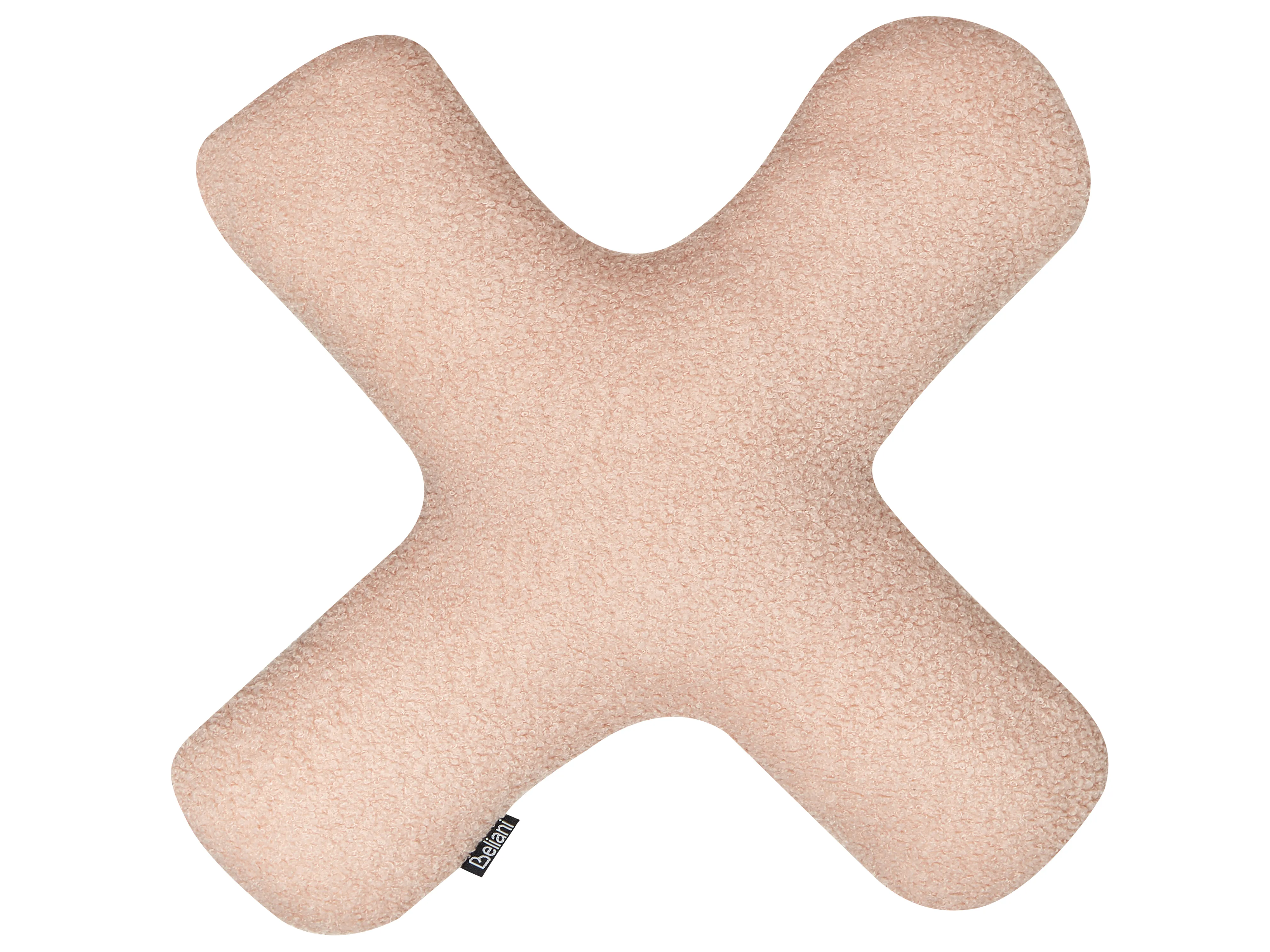 Set van 2 sierkussens HESPERIS Bouclé Pastelroze effen