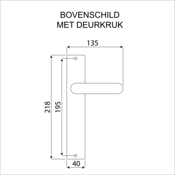 Karwei deurkruk set Stefano recht blind schild zwart aluminium