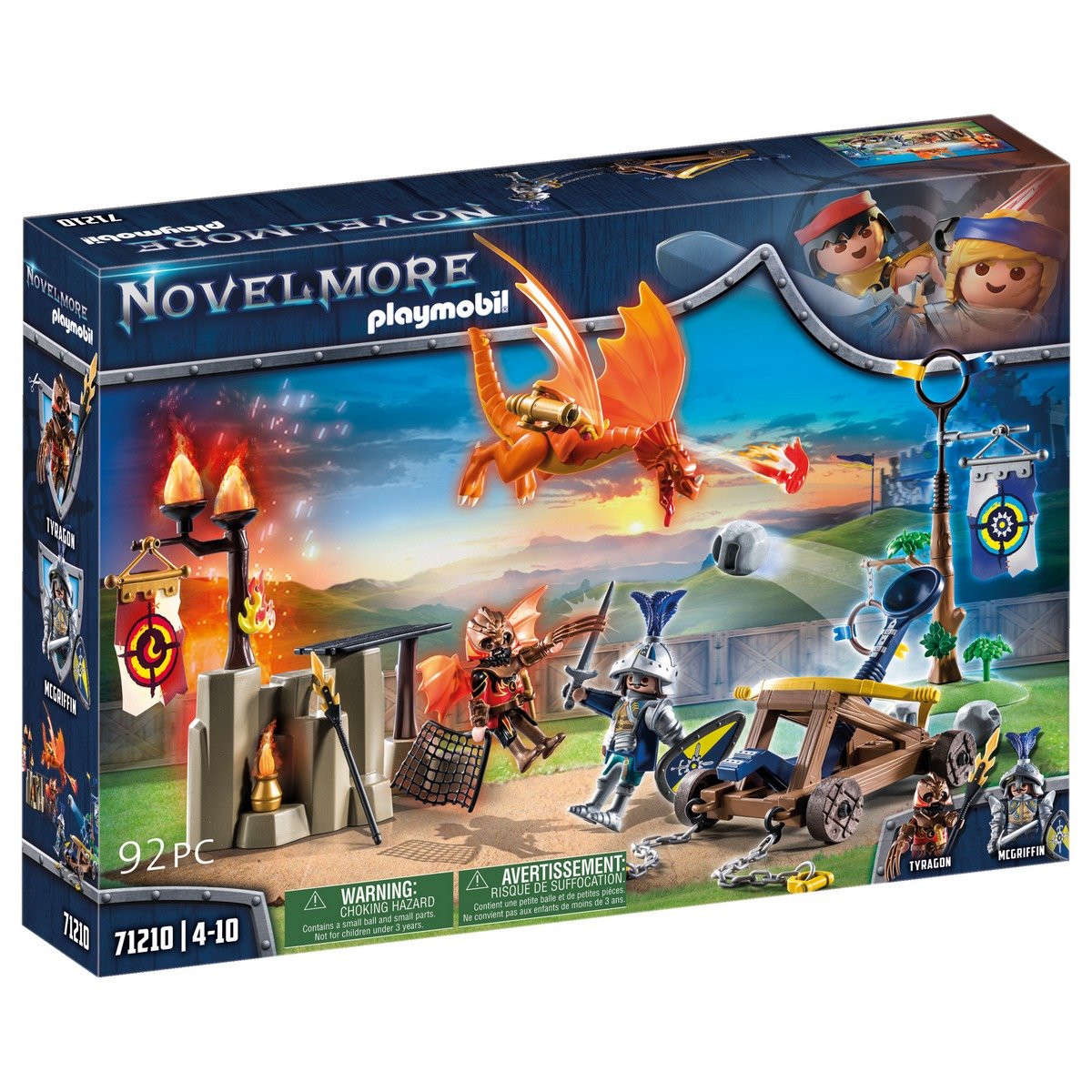 Tournoi Chevalier Novelmore contre Combattant Burnham Raider Playmobil Novelmore 71210