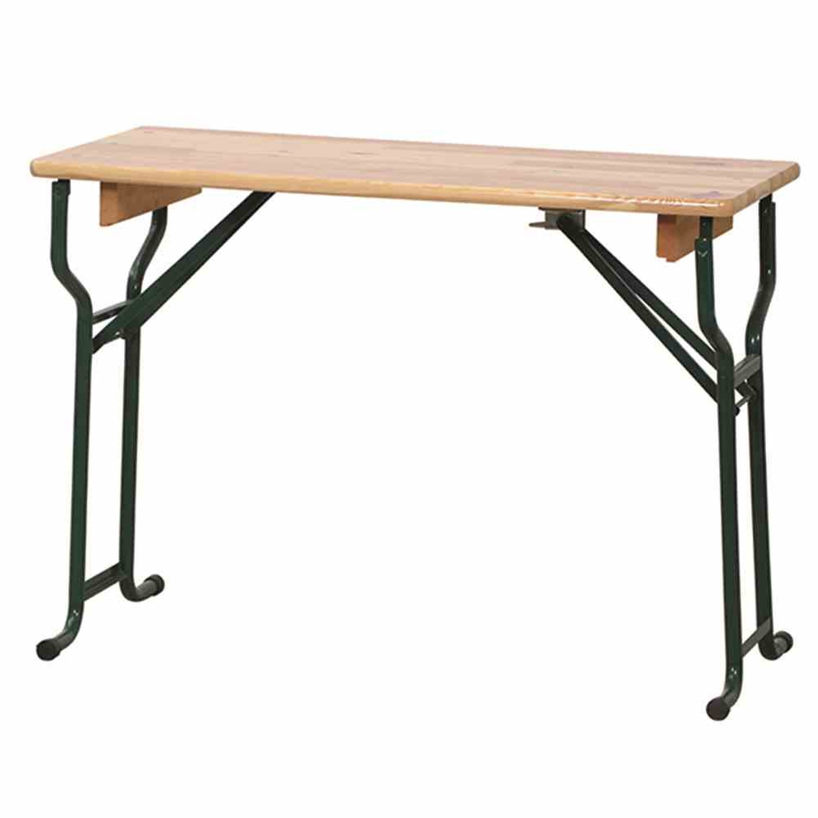 3-teilige Festzeltgarnitur - natur-grün - mit Rückenlehne - 110 cm