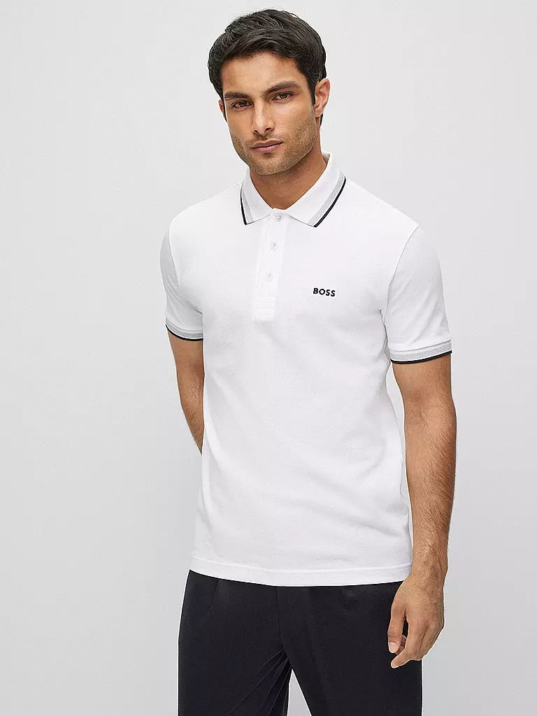 BOSS Poloshirt Modern Fit Paddy weiss