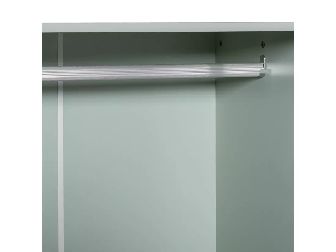 Armoire Mobili Rebecca Kala 175x80x55 MDF Pin Vert d'Eau Marron Scandinave À Monter