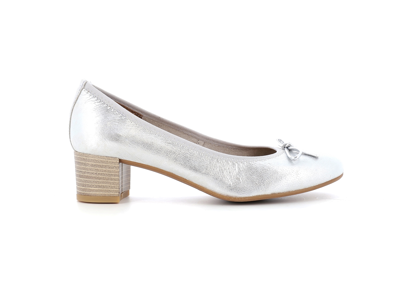 Cavargna shoes-TERESA TP Cuir Blanc Argent