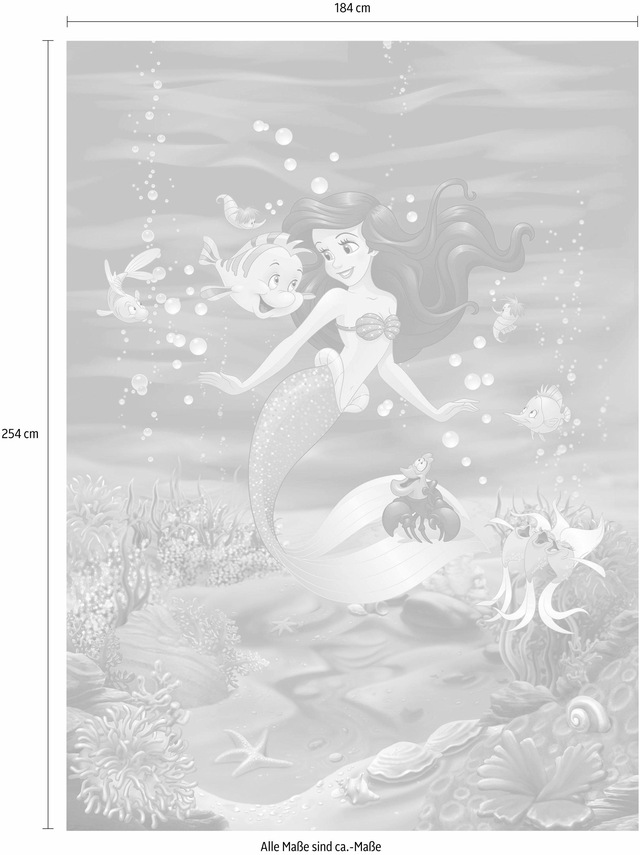 Komar Fototapete »Ariel Singing - Grösse 184 x 254 cm« bedruckt glatt Kinderzimmer
