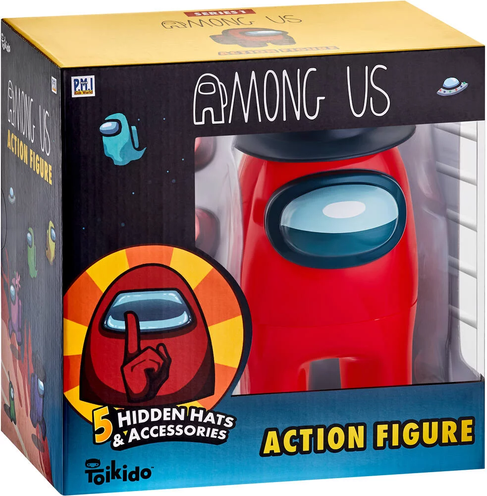 AMONG US - FIGURINE 17 CM ET 5 ACCESSOIRES MYSTERES