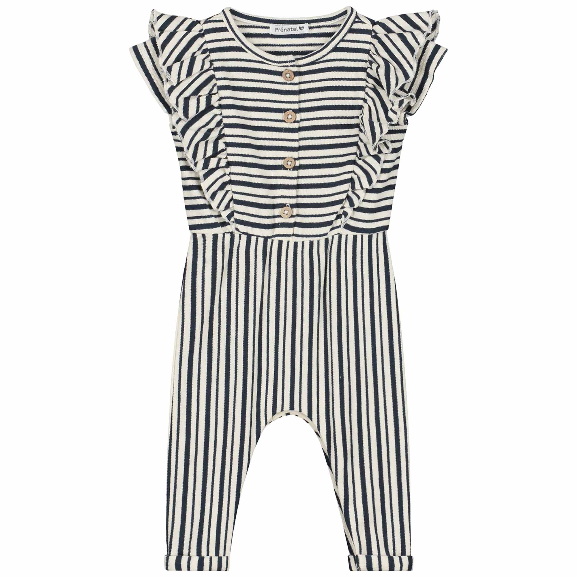 Prénatal baby jumpsuit korte mouwen strepen multi