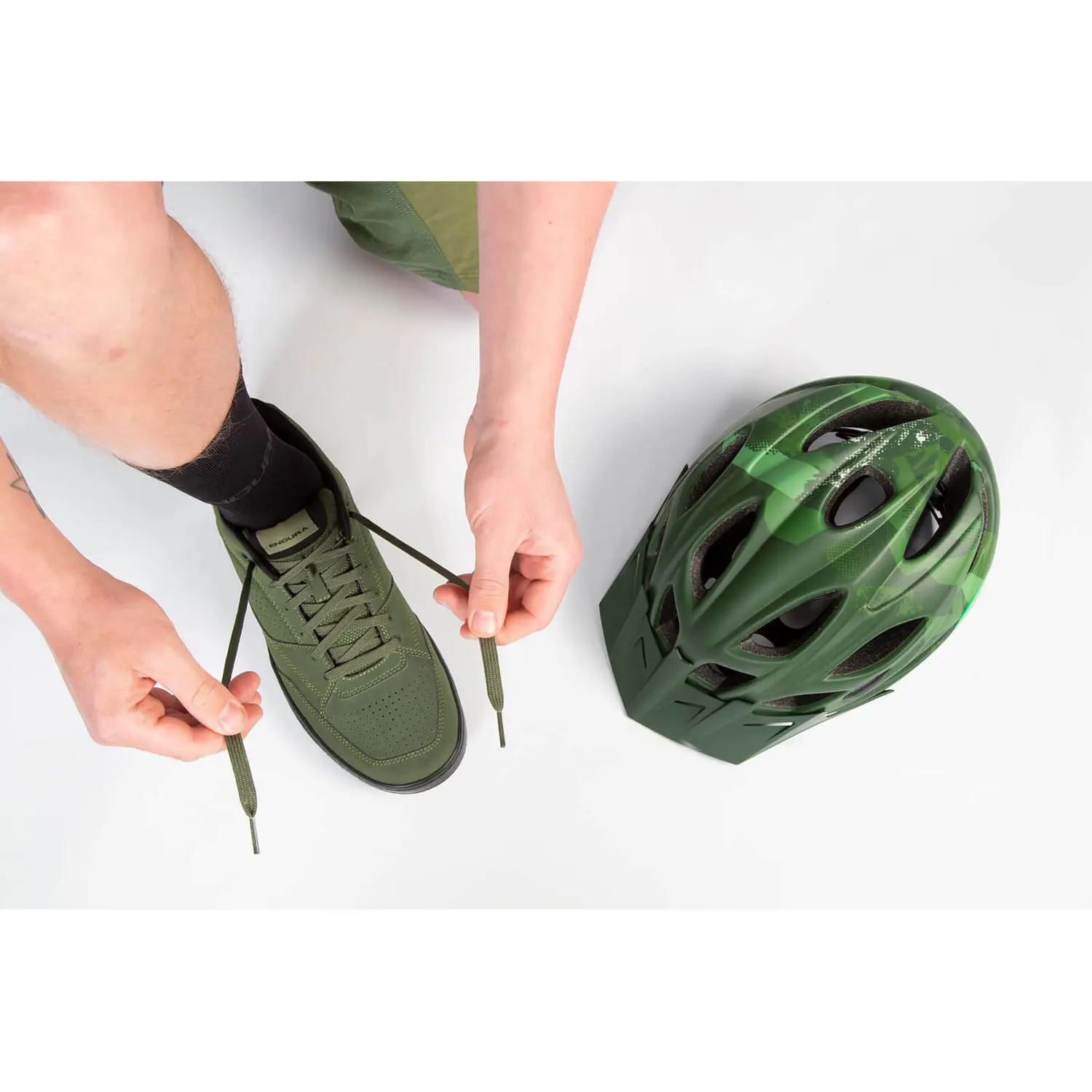 Endura Hummvee Flat Pedal Sko Sort Grøn