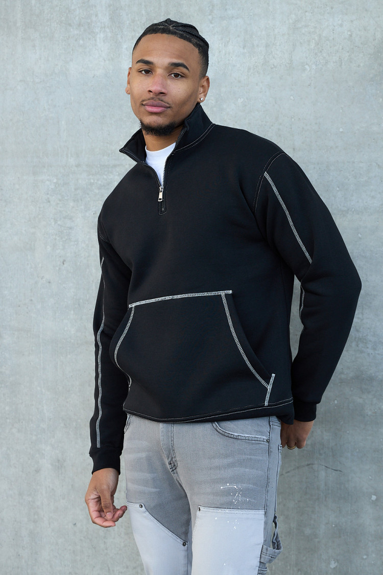 Sweat molletonné noir