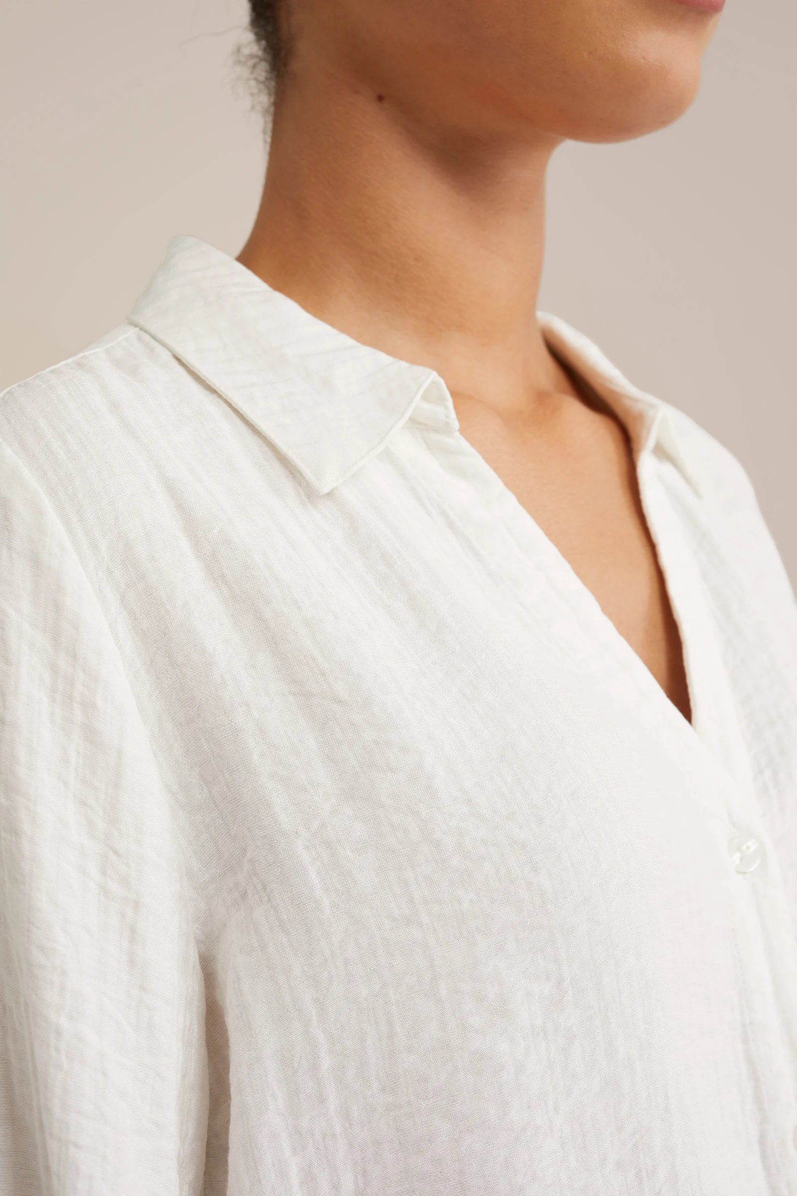 blouse met structuur WE Fashion Wit
