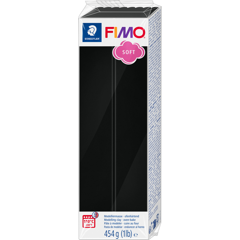 FIMO Modelliermasse Soft, 454 g, schwarz