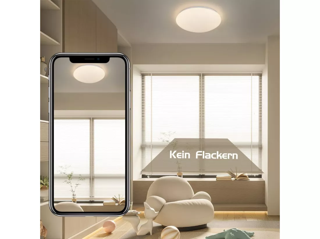 NETTLIFE Plafonnier LED Lampe de Chambre à Coucher Ciel Étoilé Intensité Variable avec Télécommande 37 W Lampe de Chambre d'Enfant 28 cm pour Salon