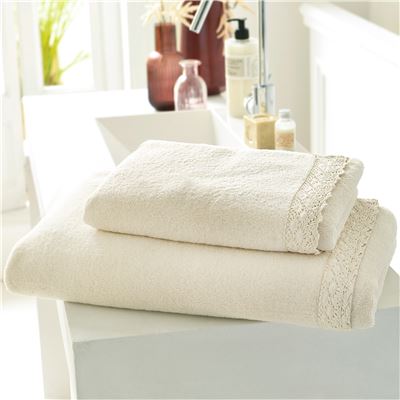 Linge de toilette liteau macramé - BECQUET CRÉATION - 480 g/m²