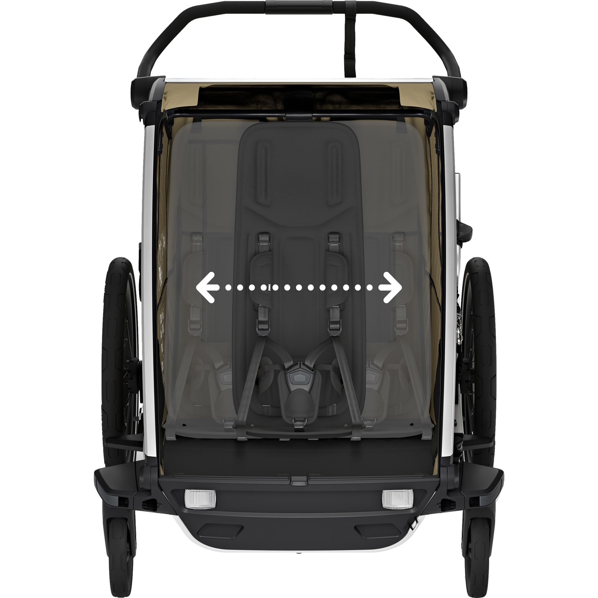 Thule Chariot Cross 2 Double Fahrradanhänger 2 Sitzer khaki