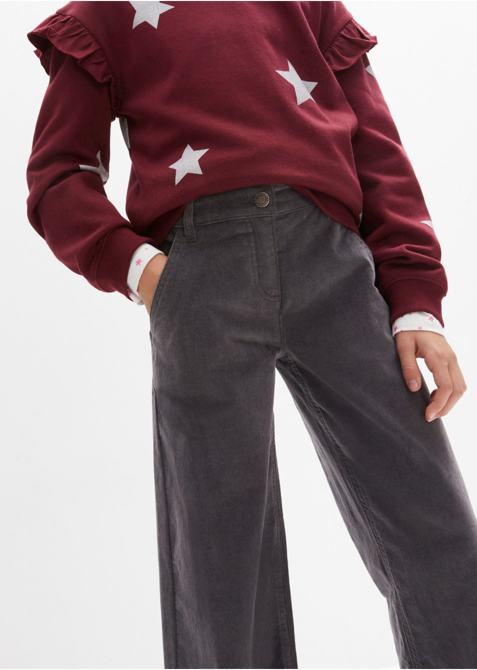 Pantalon velours côtelé fille