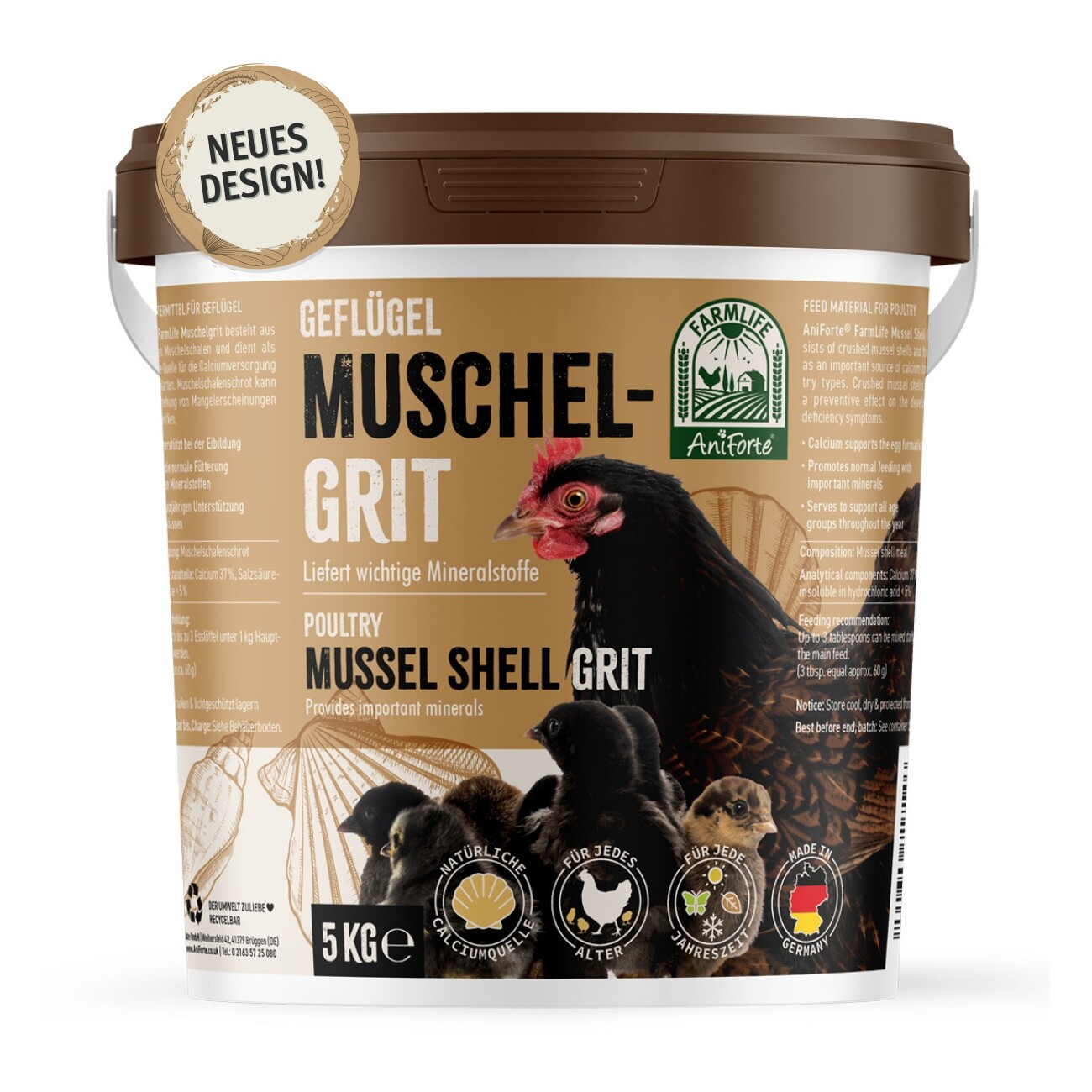 AniForte FarmLife Muschelgrit für Hühner 5kg