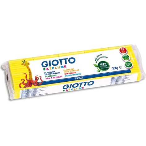 Patplume giotto matiere vegetale souple ne seche pas  pain predecoupe 350g coloris  jaune