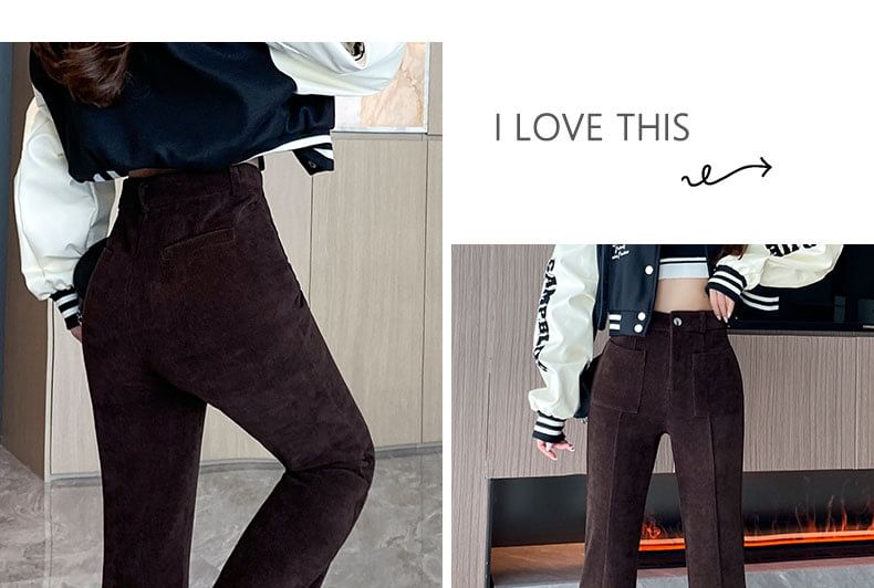 Cloud Nine - Hoge taille corduroy flared broek (verschillende designs)