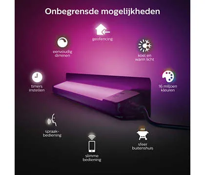 Philips Hue White and Color Ambiance Amarant - Lysbarre - LED - 20 W (tilsvarende 104 W) - 16 millioner farver - 2000-6500 K - sort