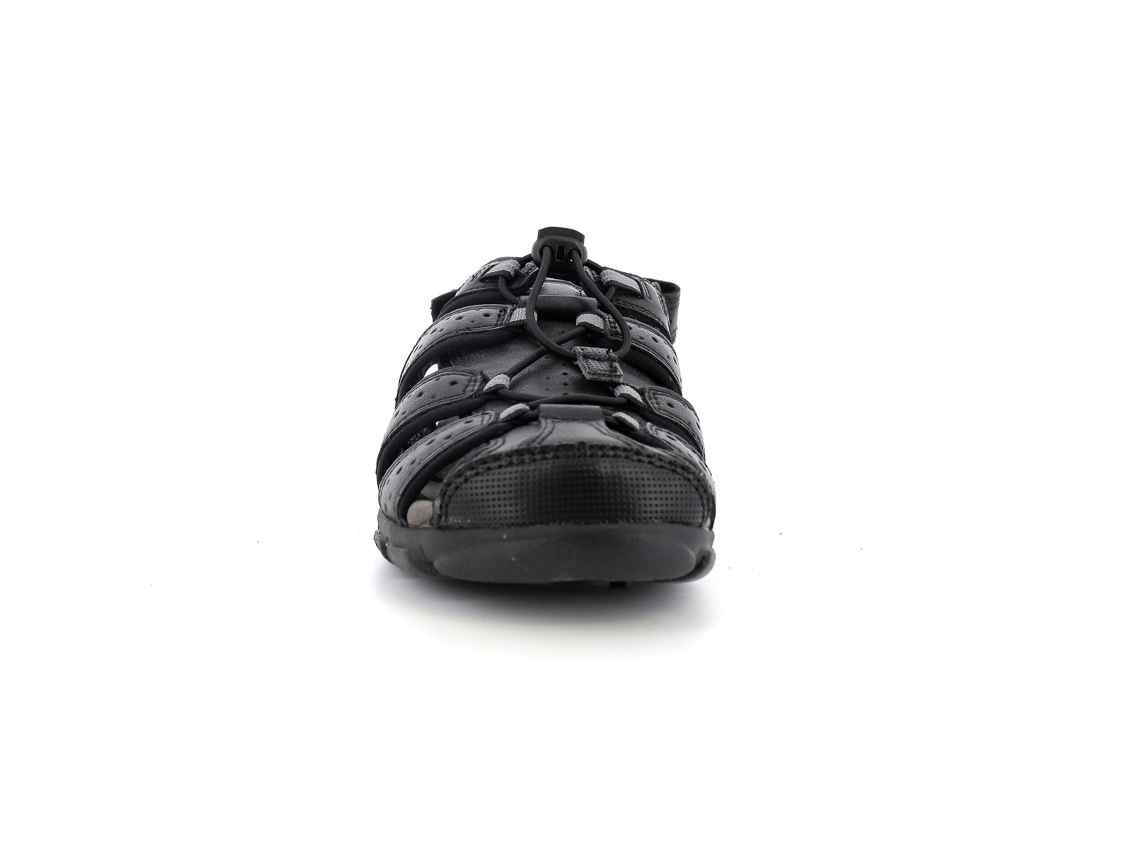 Geox-U SANDAL STRADA-U6224B Matières combinées Noir