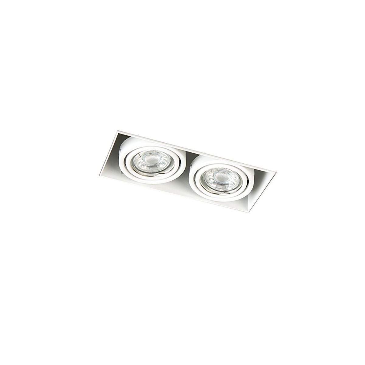 Set van 3 inbouwspots wit GU10 kantelbaar trimless 2-lichts - Oneon