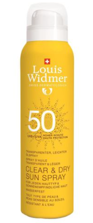 Louis Widmer Clear Dry Sun Spray 50 zonder parfum 200 ML