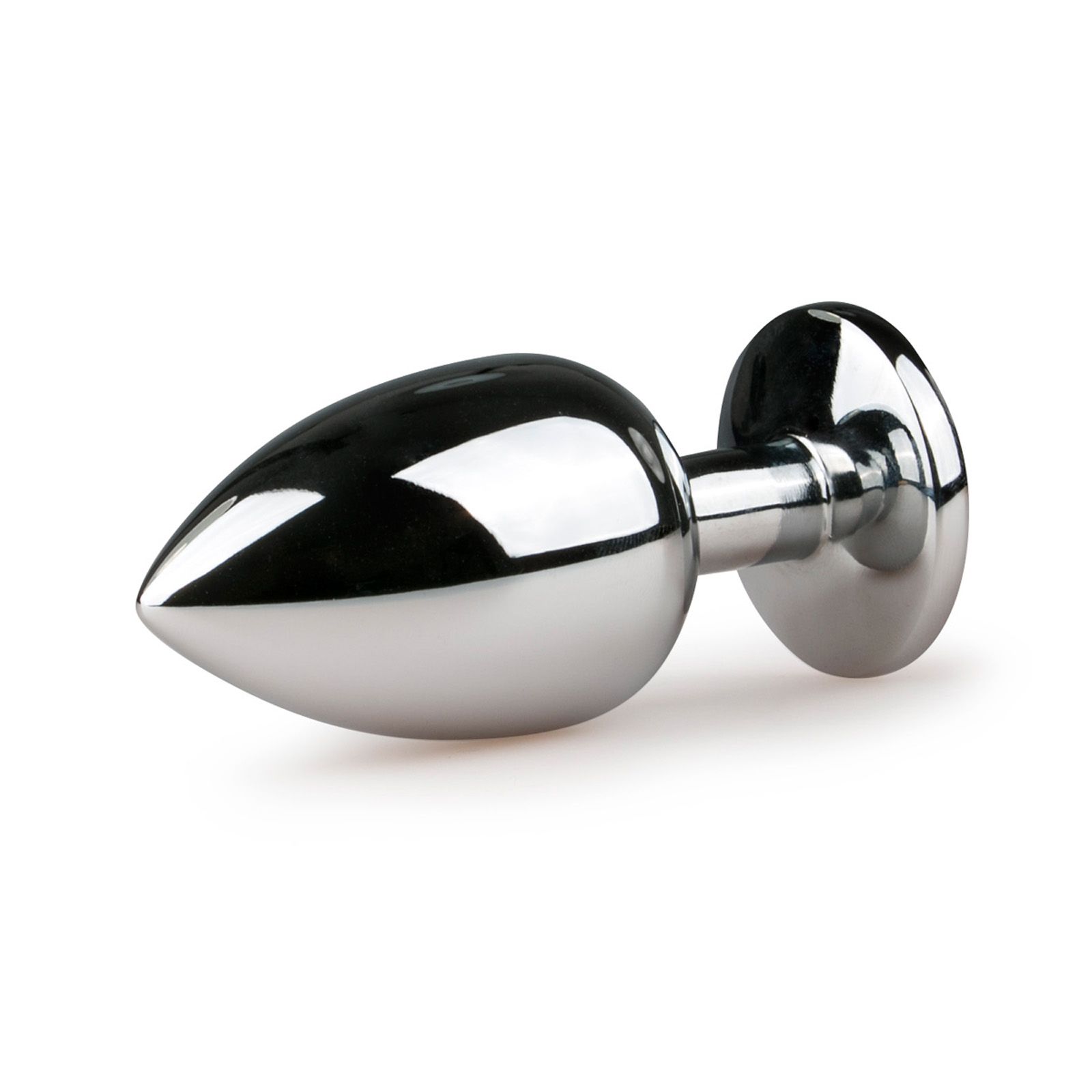 Easytoys - Analplug Silber aus Metall mit Zierstein - groß