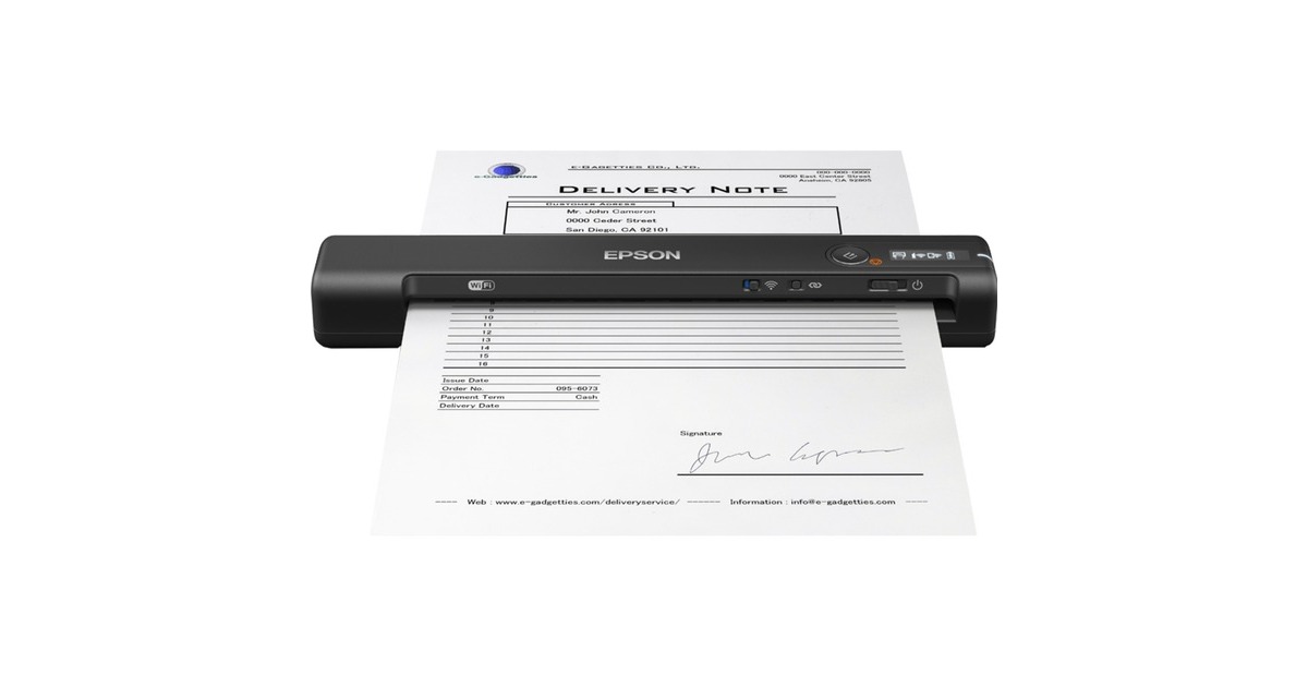 EpsonWorkforce ES-60W scanner  (Zwart,  Wi-Fi Direct, USB 2.0)