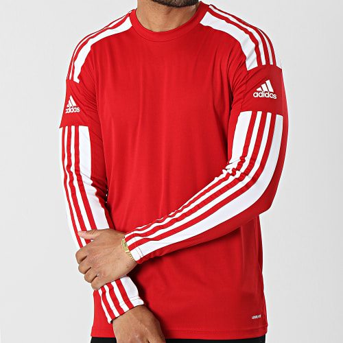 Tee Shirt De Sport Manches Longues A Bandes Squad 21 GN5791 Rouge
