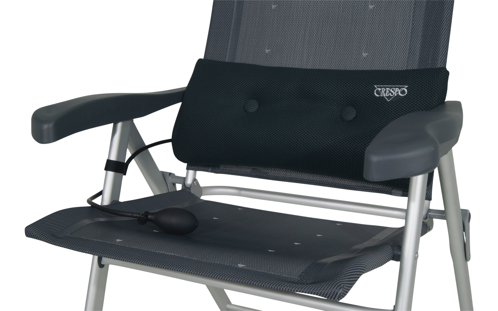 Crespo LS/237 Air Elite Lendenwirbelstütze / Lumbalstütze aufblasbar 53 x 20 cm grau