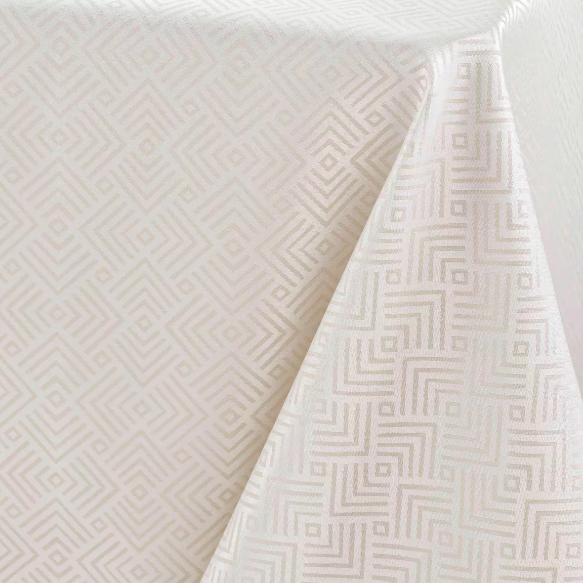 Nappe rectangulaire enduite (140 x 250 cm) Azuline Ecru