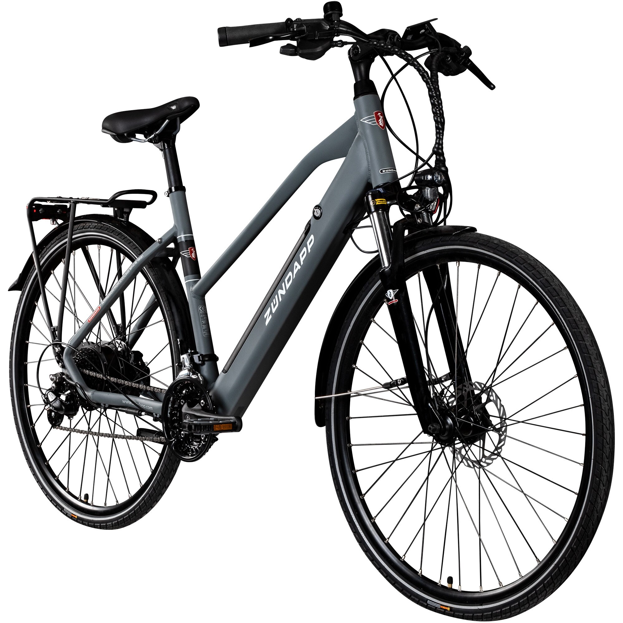 Zündapp Z810 E Bike Trekkingrad Damen ab 155 cm mit 24 Gängen und Beleuchtung StVZO
