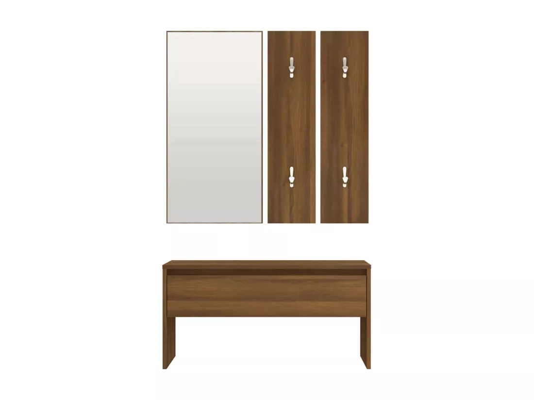 Ensemble de meubles de couloir Chêne marron Bois d'ingénierie
