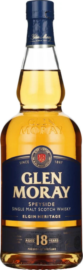 GLEN MORAY 18 YEARS SINGLE MALT 70CL