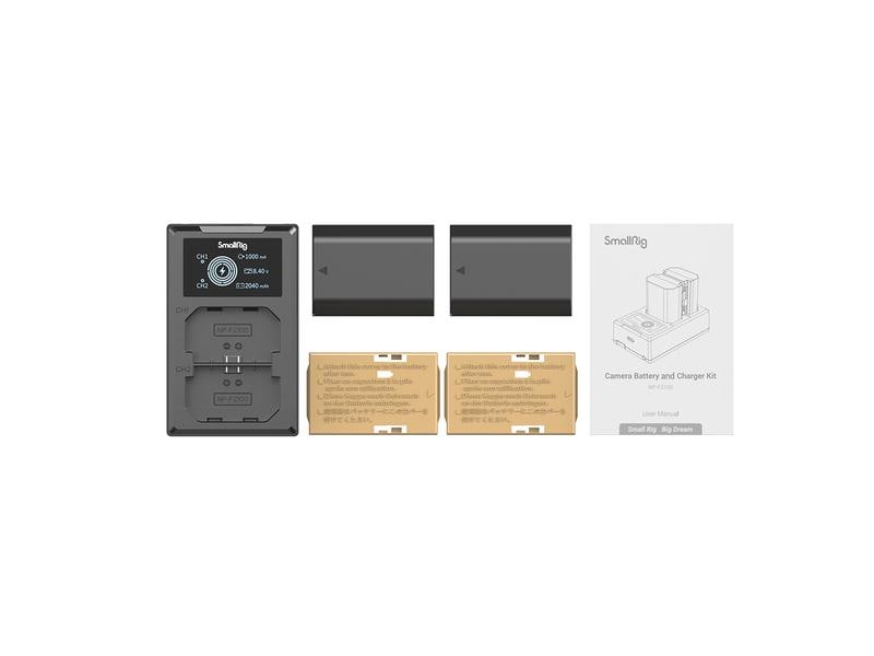Smallrig Digitalkamera-Akku NP-FZ100 Akku und Charger Kit Akku und Charger Kit NP-FZ100 für Sony Kameras