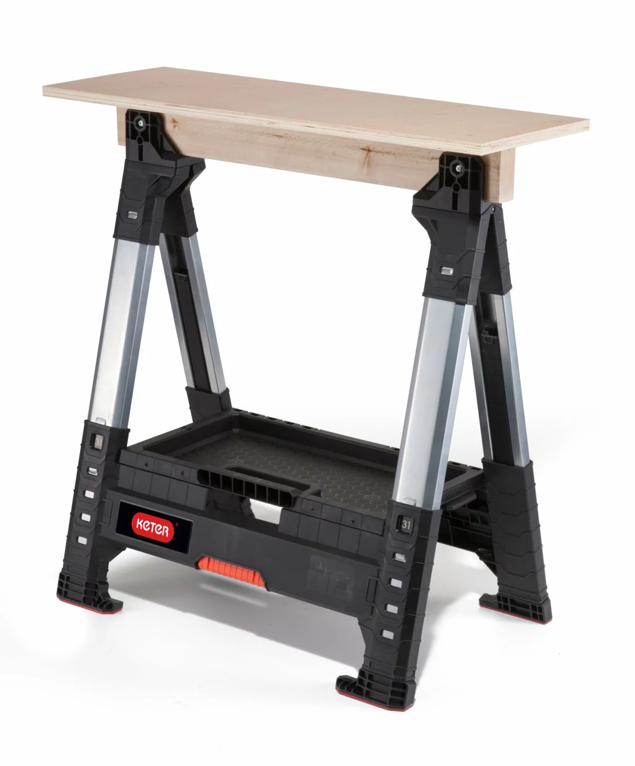 Keter 238271 Lumberjack zaagbok - Kunststof - Zwart - draagcapaciteit 675 kg - 1 stuk