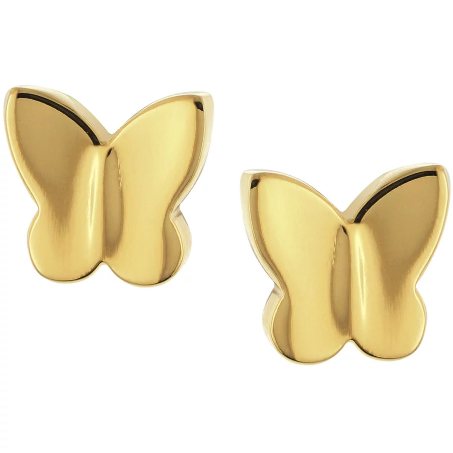 Boccia Kinder-Ohrstecker Titan Ohrringe Schmetterling Goldfarben gold