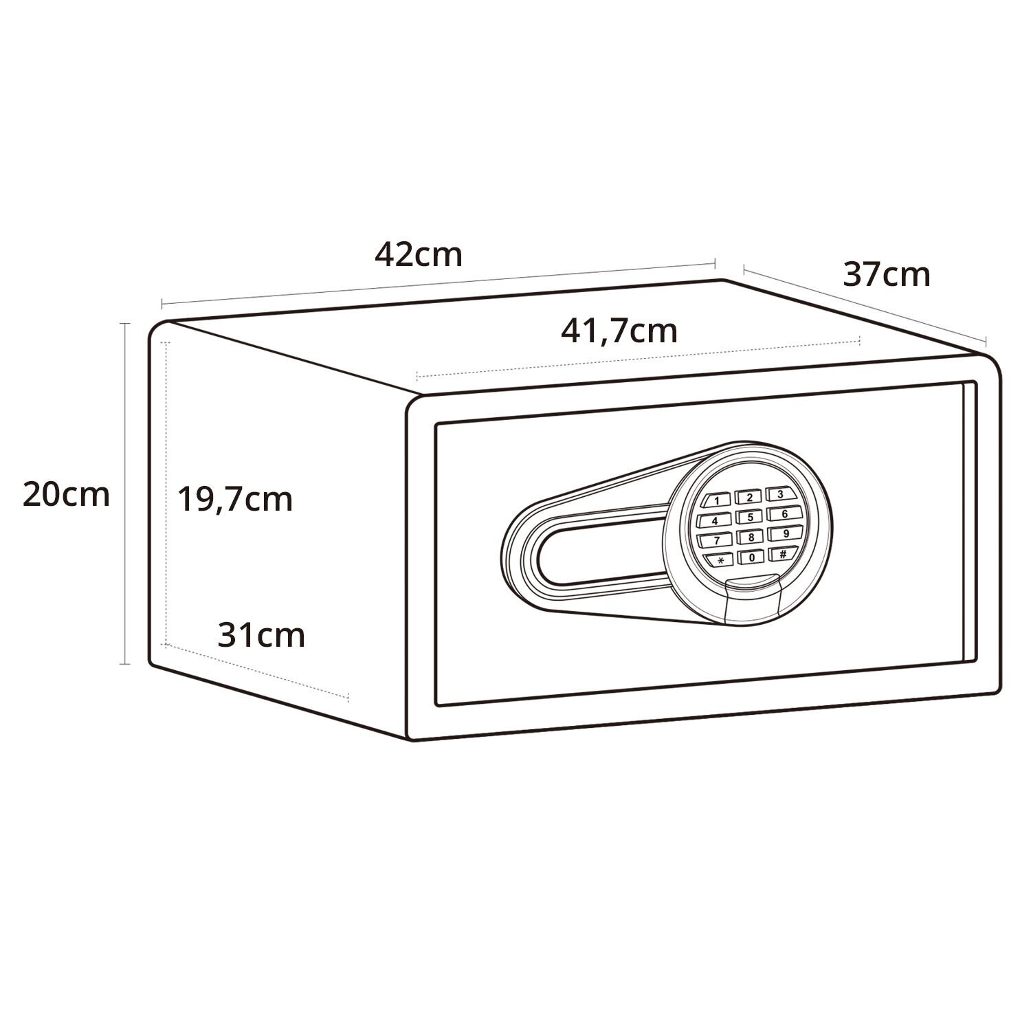 Tresor SAFE COMPACT I Stahl hjh OFFICE