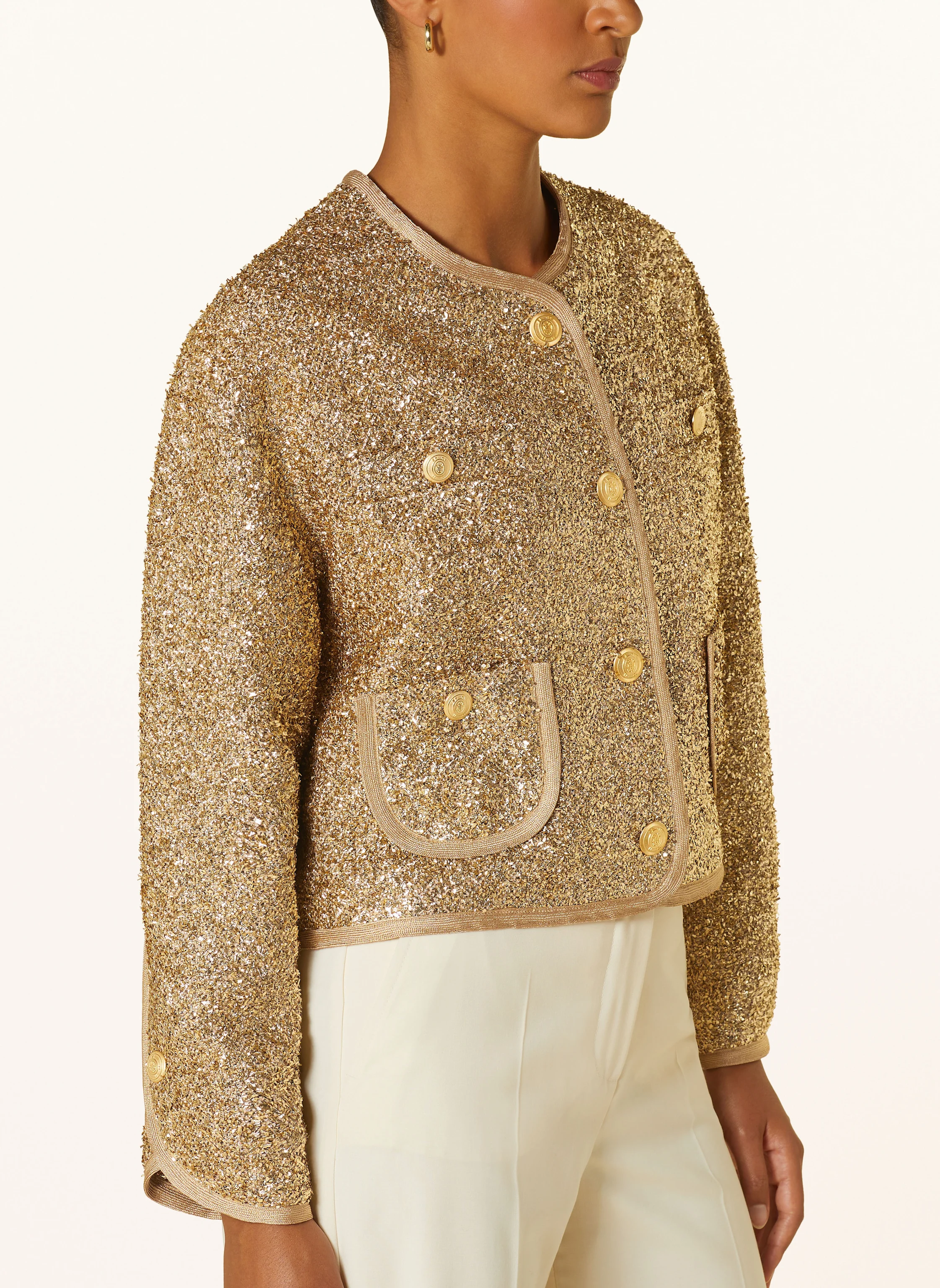NVSCO Kastenjacke mit Glitzergarn