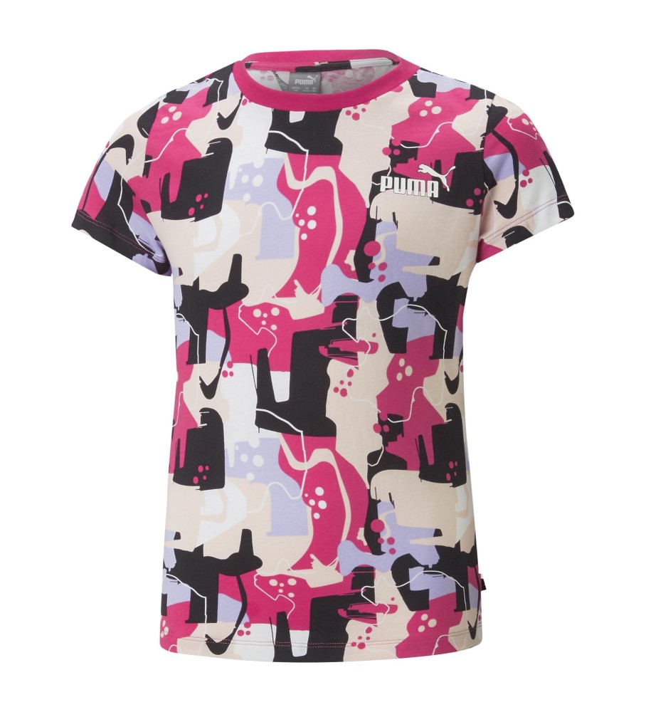 Camiseta Puma Ess+ Street Art Aop fcsia
